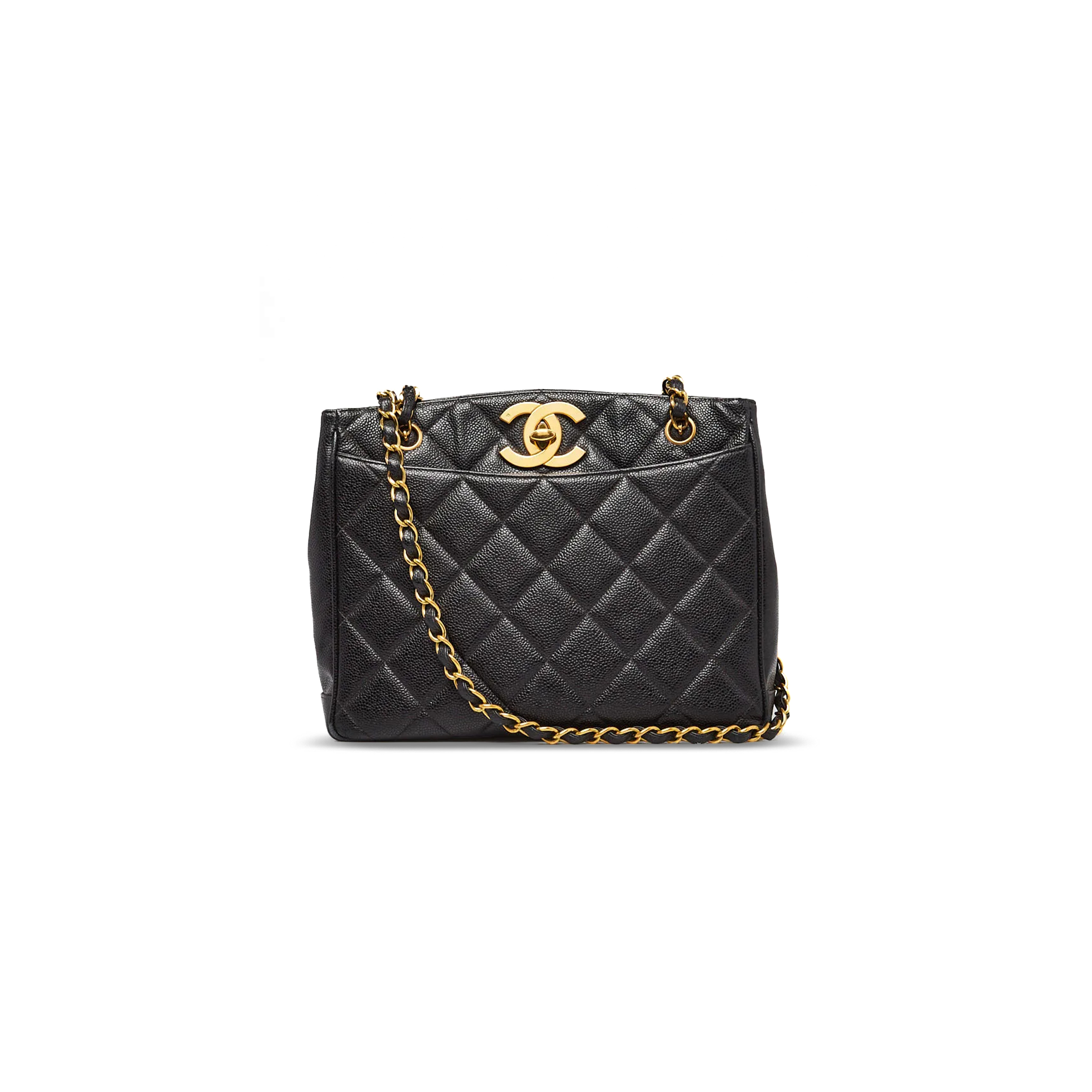 Ch**el small matelasse chain shoulder bag caviar quilted 633595 (28*23*9cm)